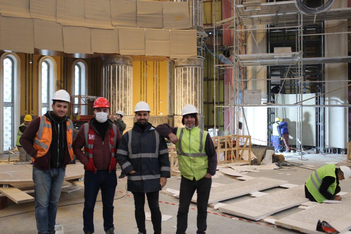 Taksim Camii'nin içi ilk kez görüntülendi
