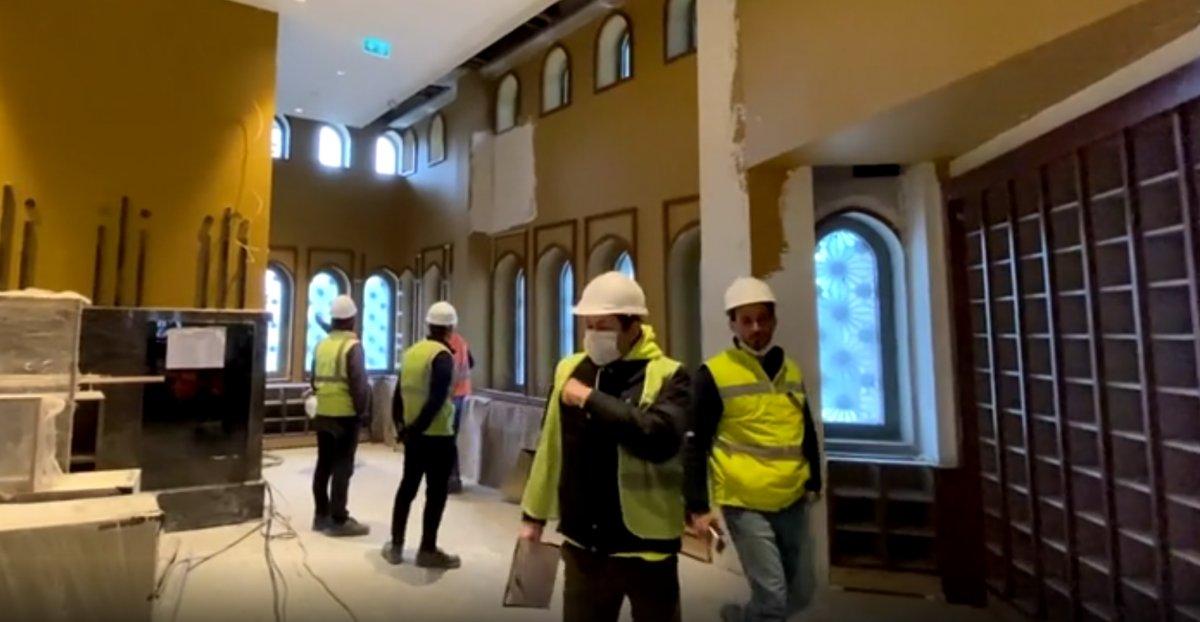 Taksim Camii'nin içi ilk kez görüntülendi