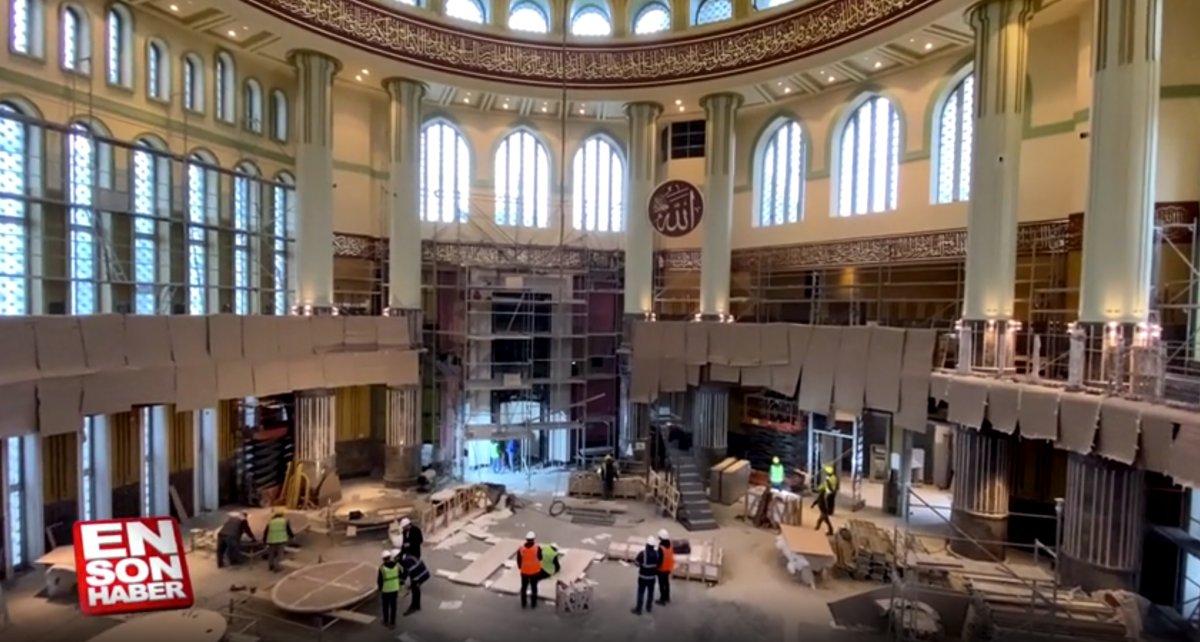 Taksim Camii'nin içi ilk kez görüntülendi