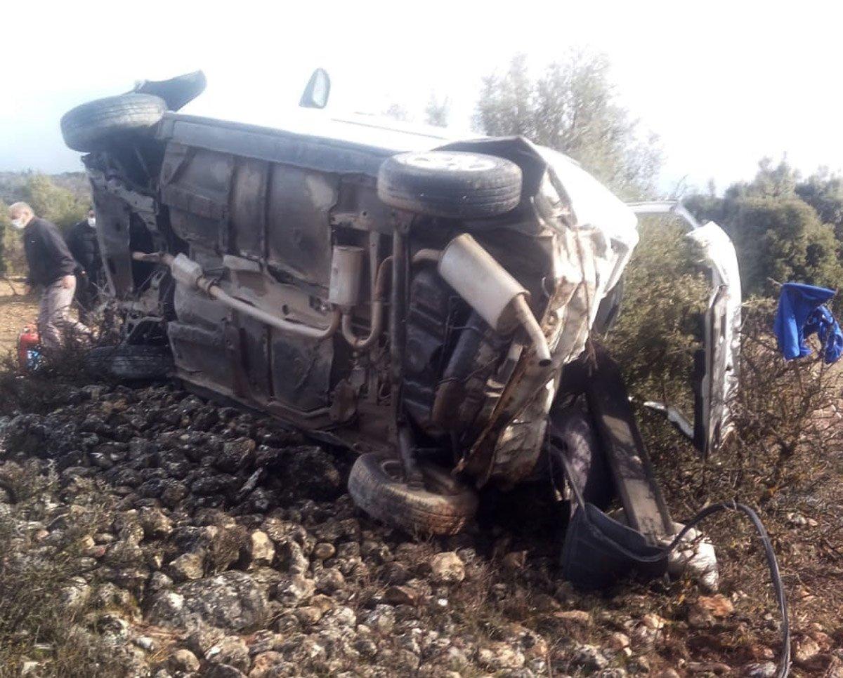 Denizli'de otomobil takla attı: 2 ölü, 3 yaralı