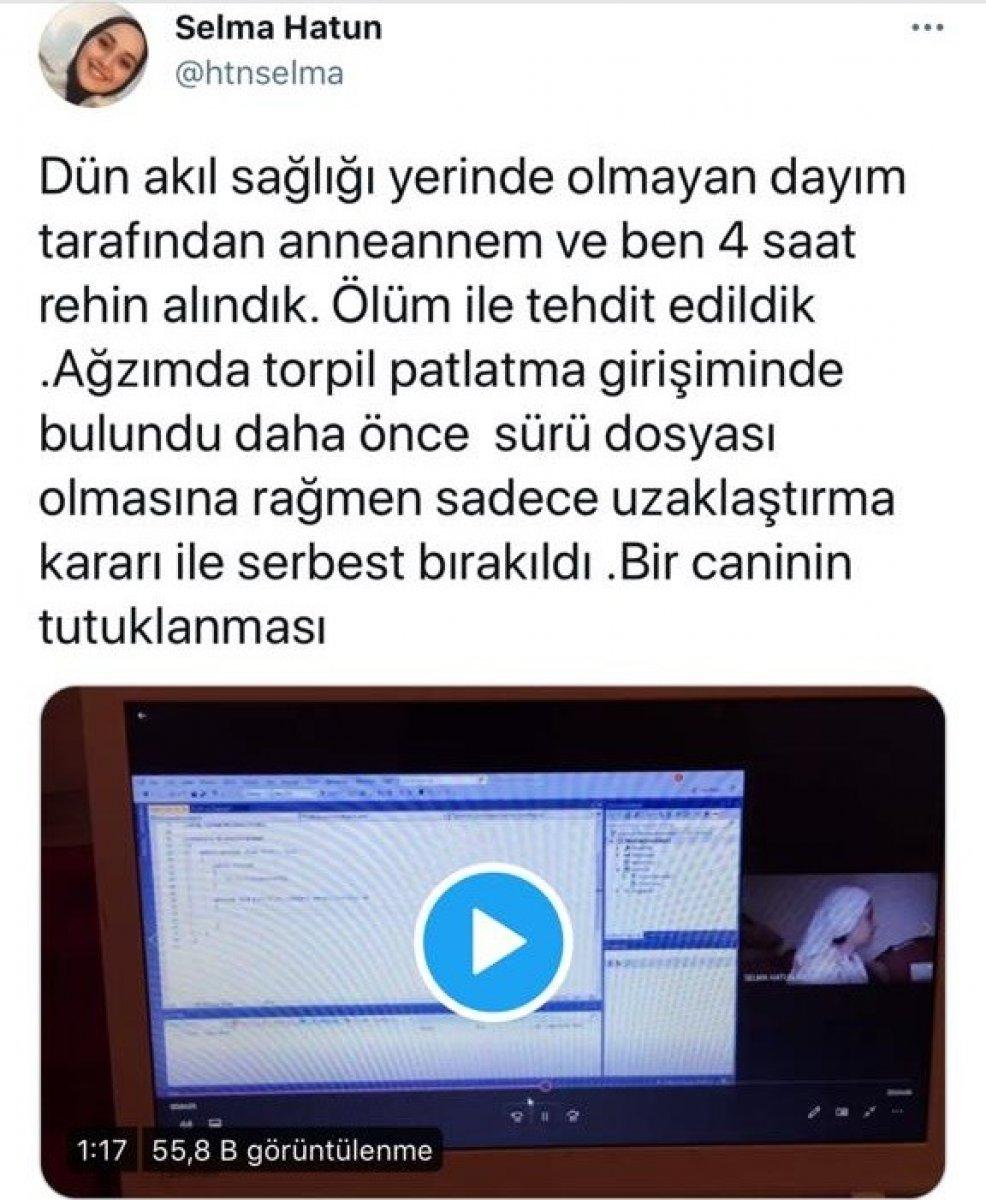 Trabzon'da dayısı tarafından rehin alınan kızın yaşadığı dehşet anları