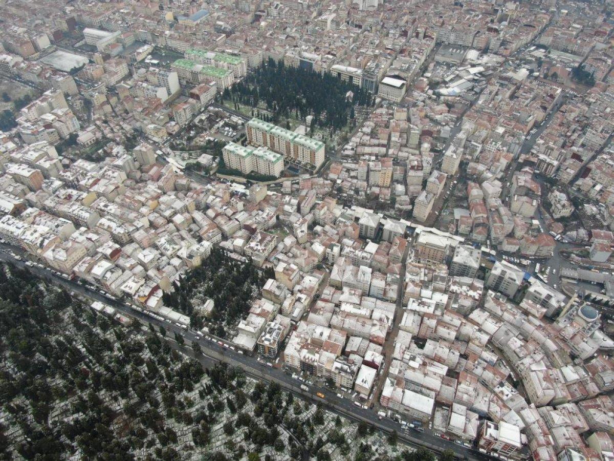 Kar yağışı sonrası İstanbul manzaraları