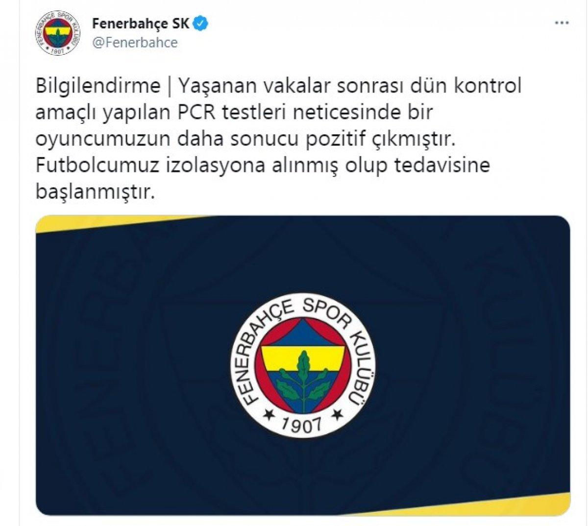 Fenerbahçe'de 3 koronavirüs vakası