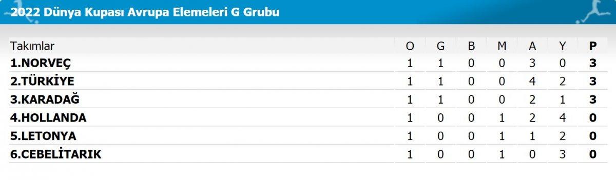 A Milli Takımımızın grubunda son durum