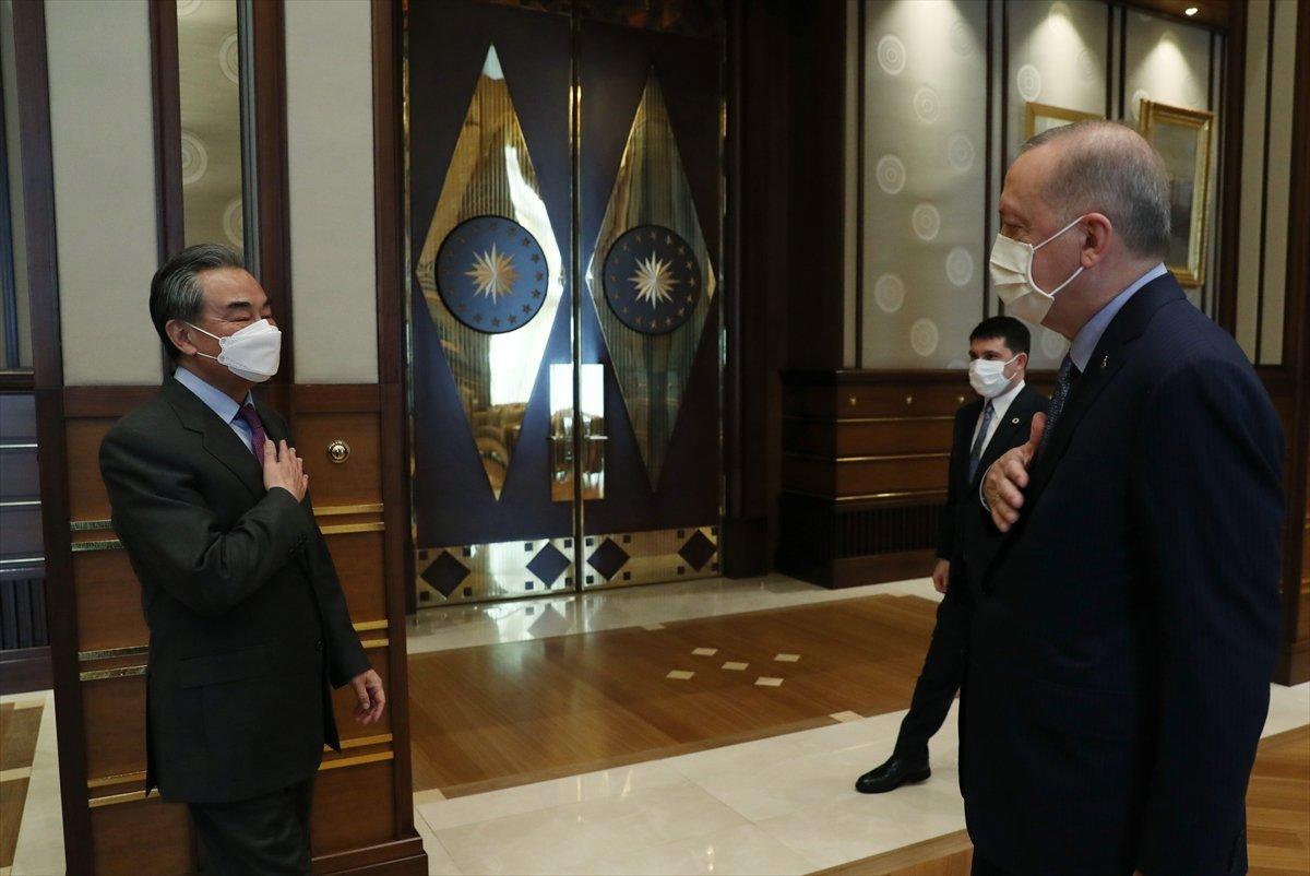 Cumhurbaşkanı Erdoğan, Çin Dışişleri Bakanı'yla görüştü