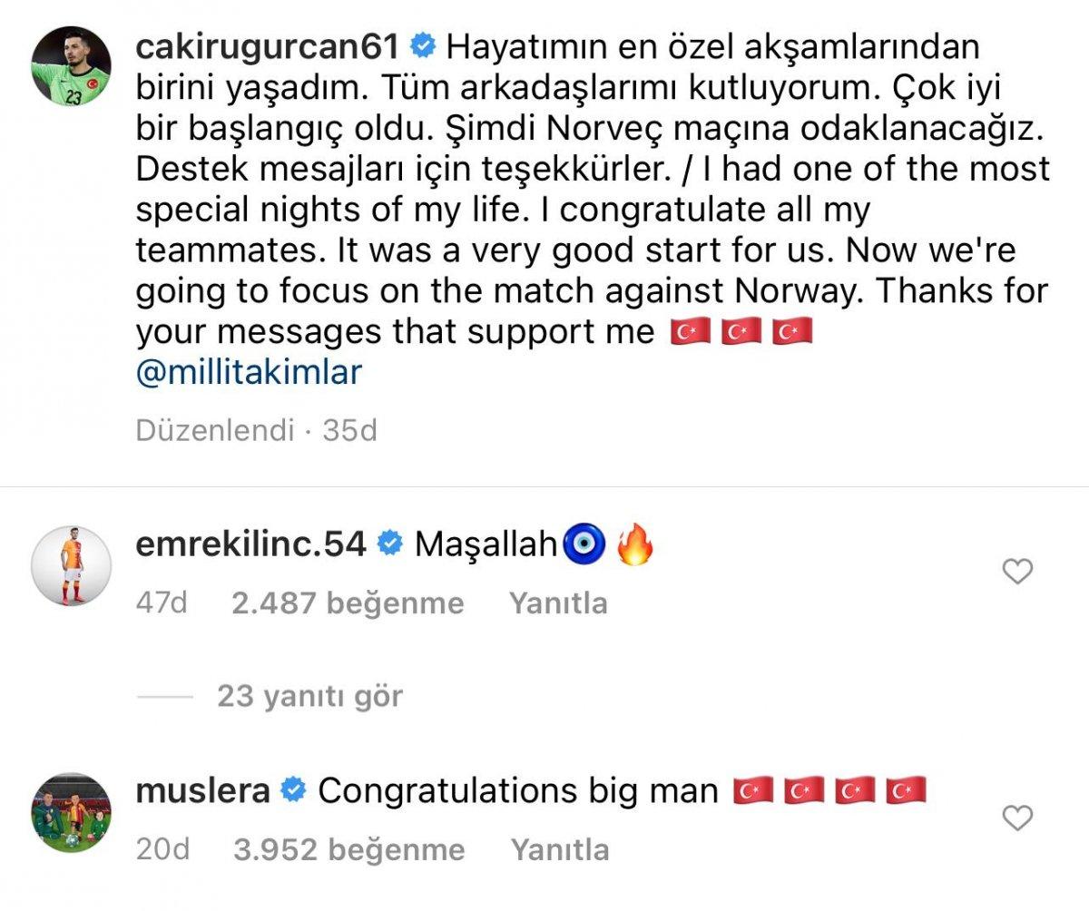 Fernando Muslera'dan Uğurcan'a övgü