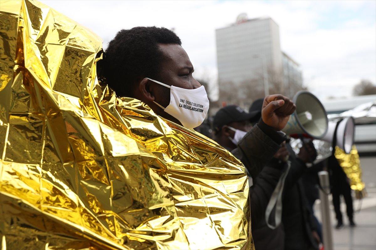 Brüksel'de göçmenler, oturum taleplerine olumlu yanıt istiyor