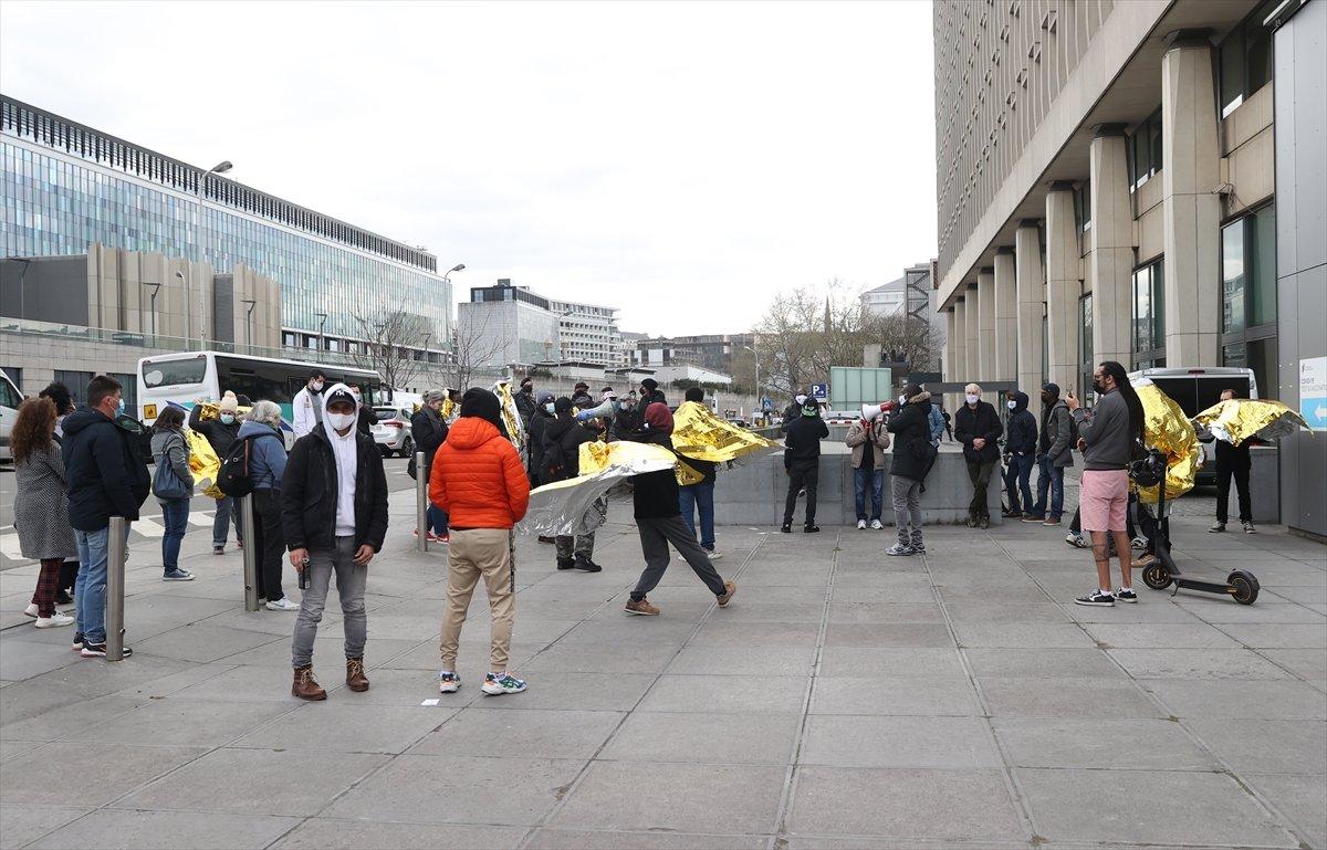 Brüksel'de göçmenler, oturum taleplerine olumlu yanıt istiyor