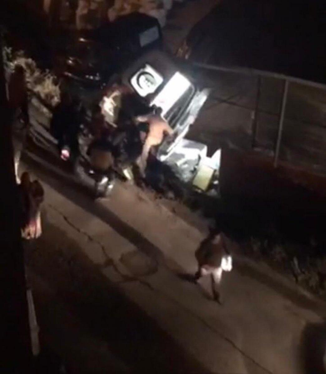 Ümraniye'de ambulans kaza yaptı