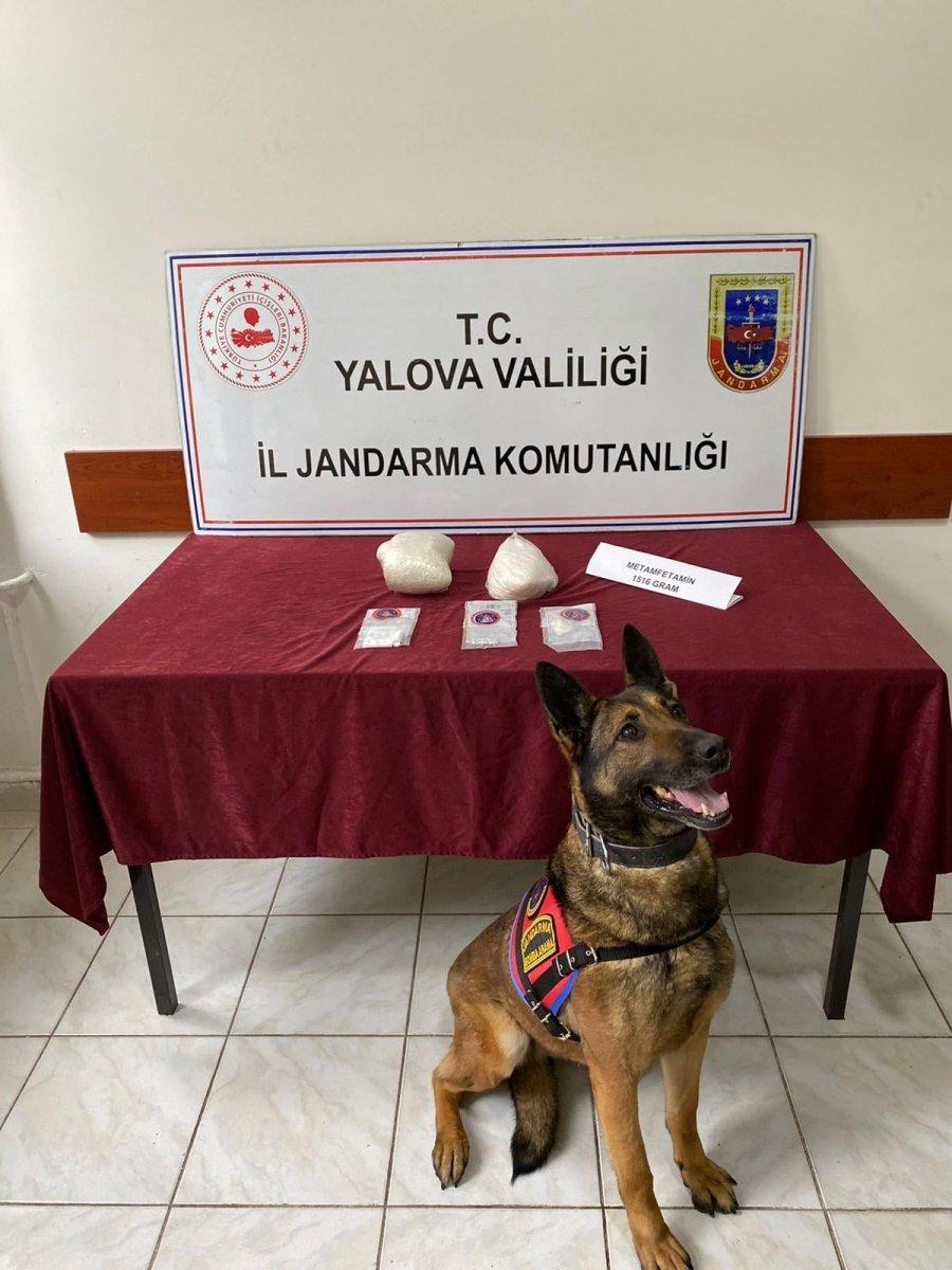 Yalova’da 1 kilo 516 gram metamfetamin ele geçirildi