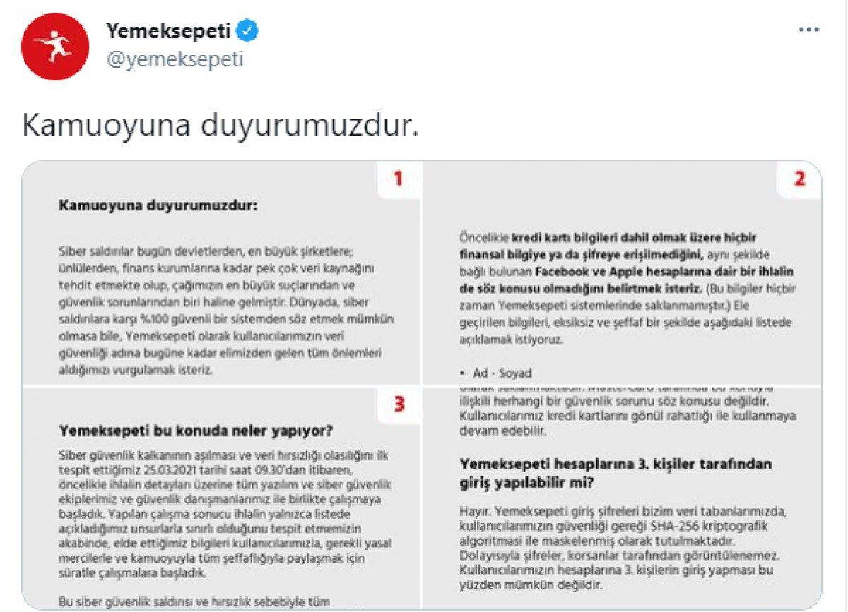 Yemeksepeti'ne siber saldırı: Kullanıcı bilgileri çalındı