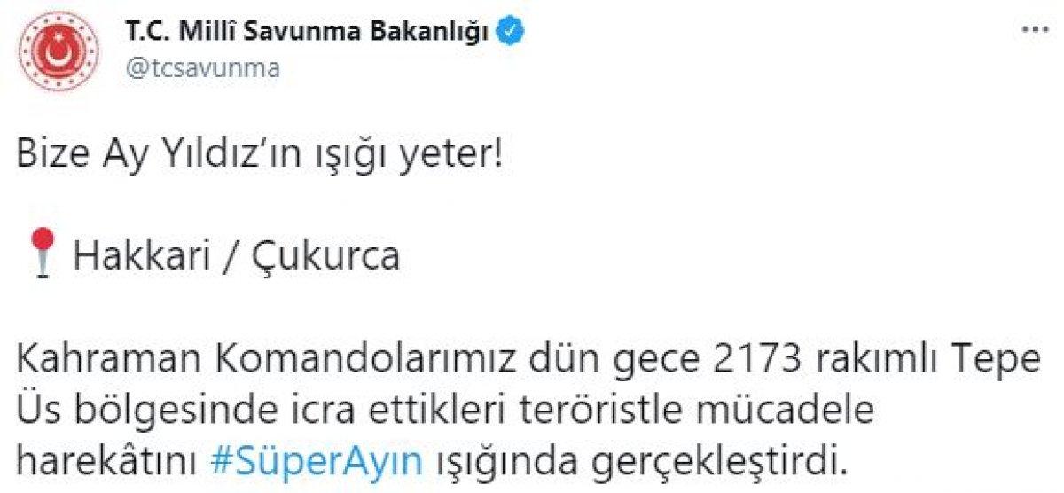 Mehmetçik'ten, Süper Ay ışığında teröristle mücadele harekatı