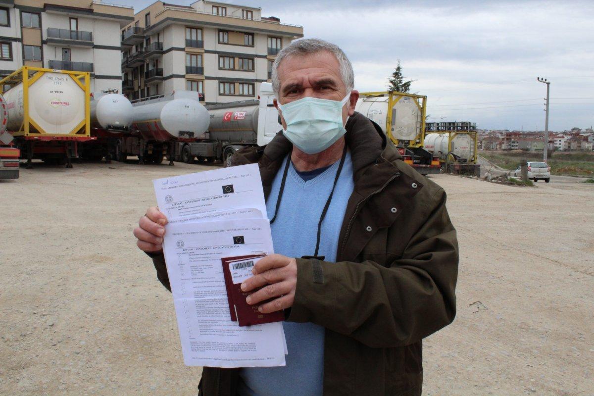 Türk tır şoförleri, Yunanistan'ın, vizelerini onaylamadığını söyledi