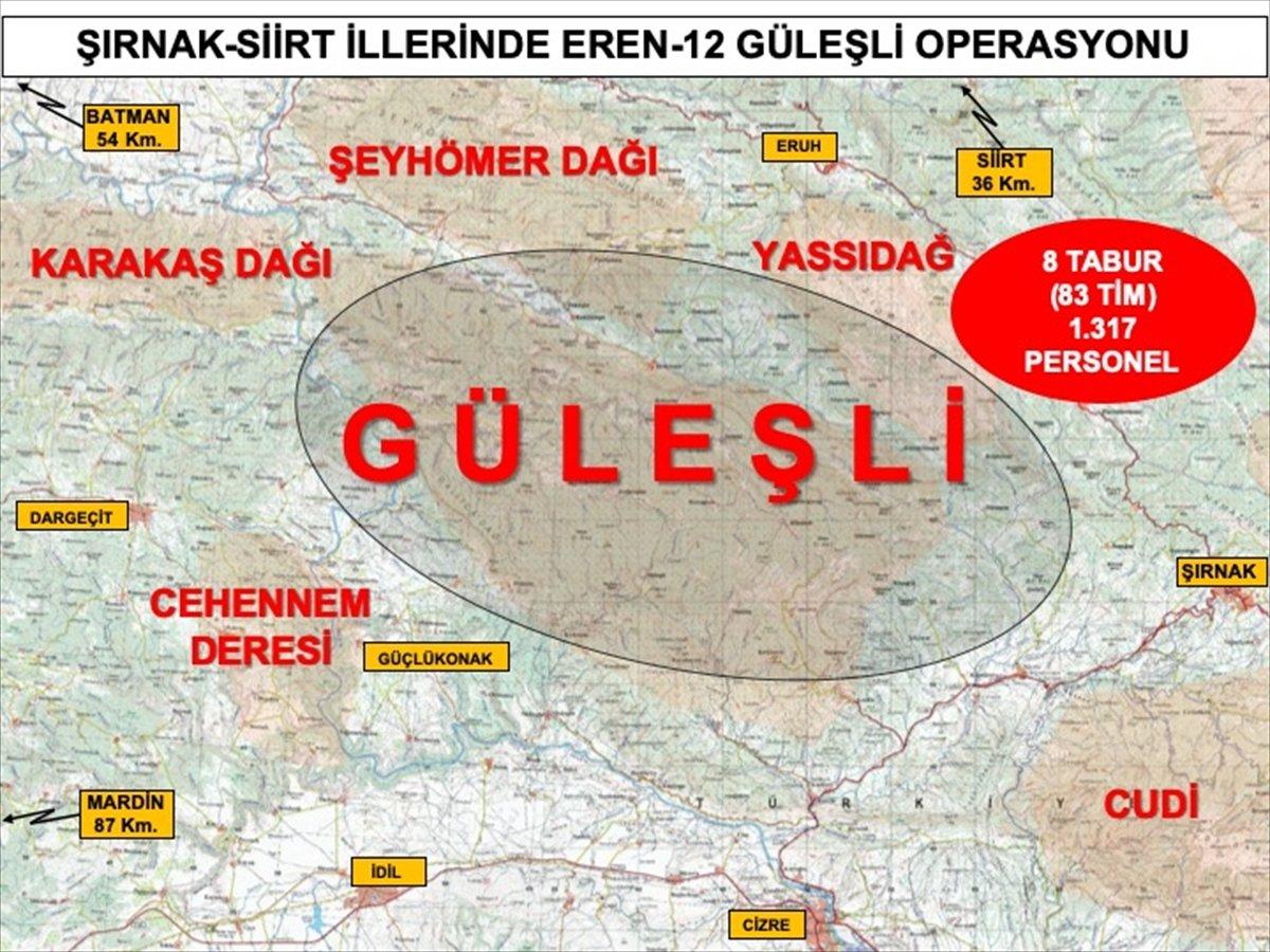 Şırnak ve Siirt'te Eren-12 Güleşli Operasyonu başladı