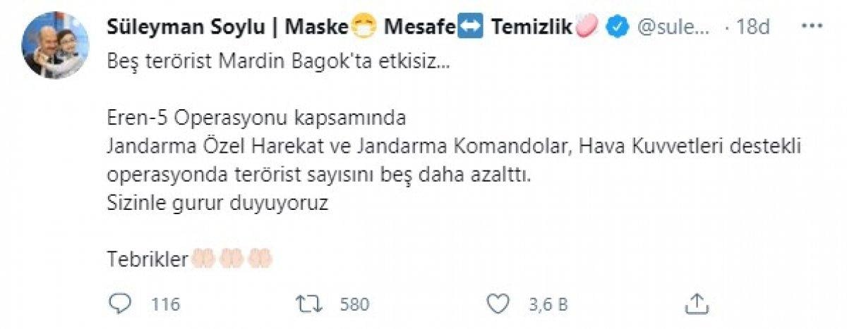 Mardin’de Eren-5 Operasyonu kapsamında 6 terörist öldürüldü