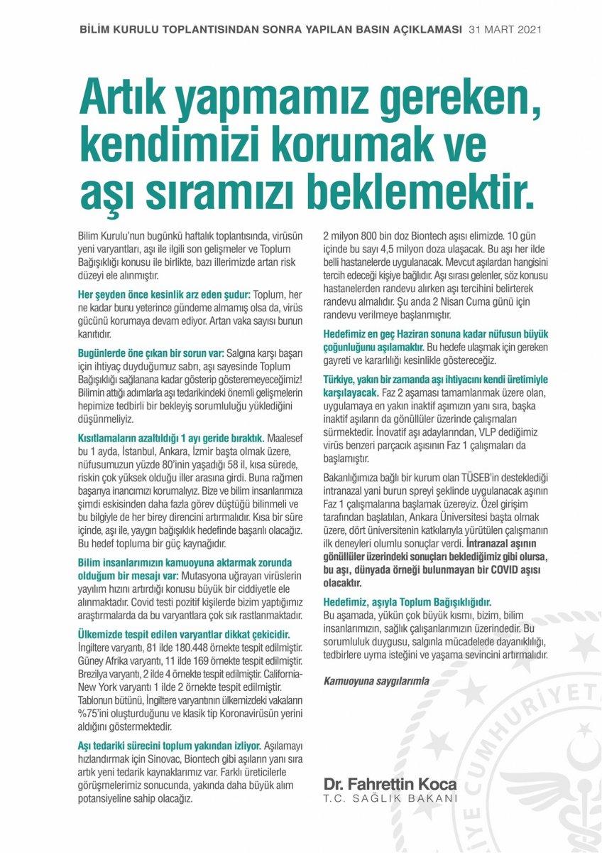 Fahrettin Koca: Hedefimiz Haziran sonuna kadar aşılamak