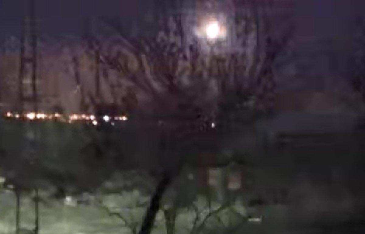 Kayseri'de gökyüzünü aydınlatan esrarengiz ışık hüzmesi