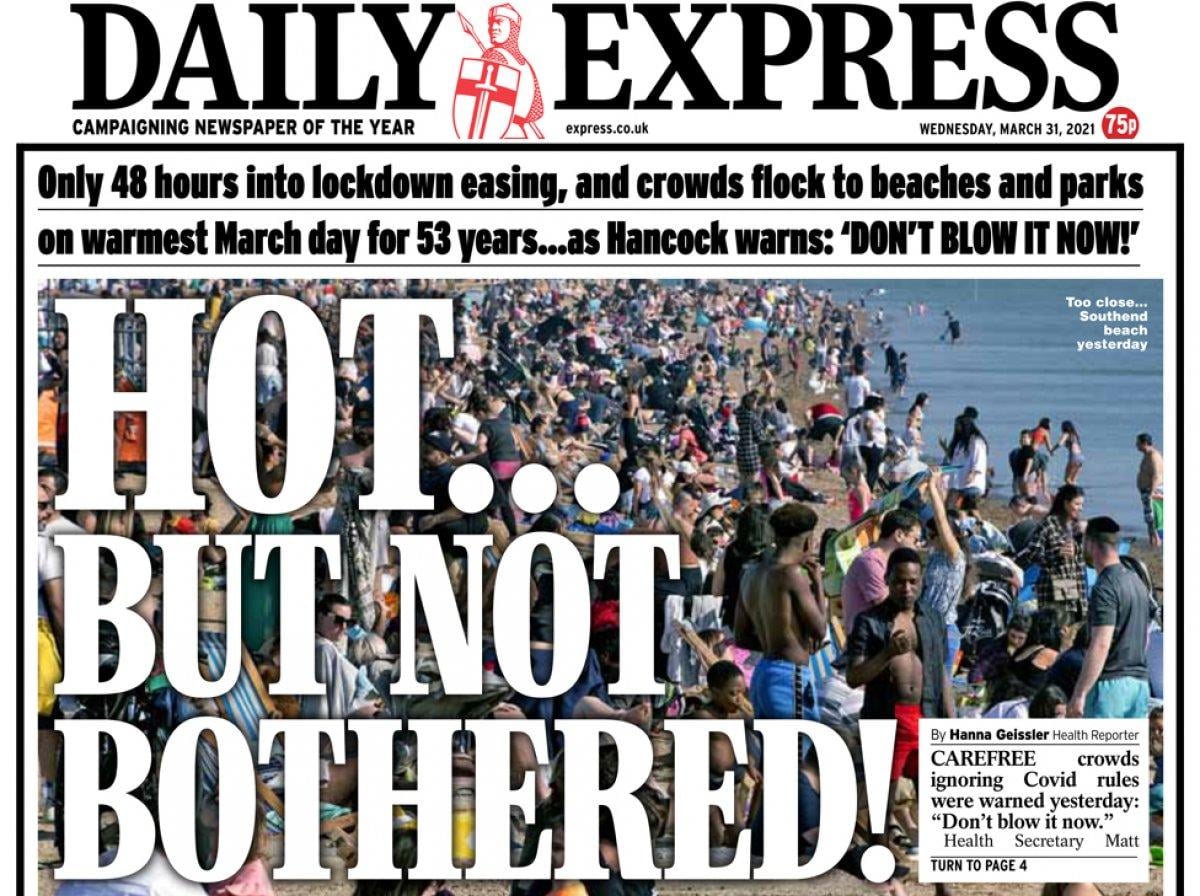 İngiltere'de parklar ve plajlar doldu