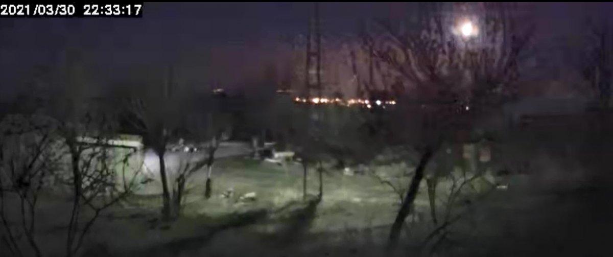 Kayseri'de gökyüzünü aydınlatan esrarengiz ışık hüzmesi