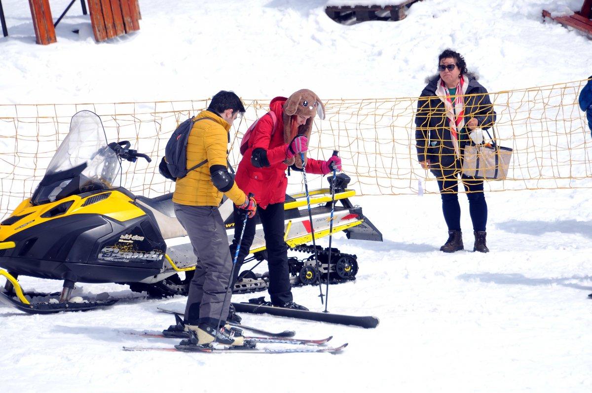 Kartepe Kayak Merkezi'nde sezon hala bitmedi