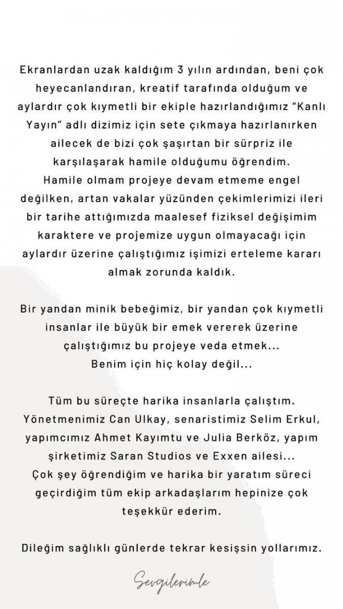 Bergüzar Korel'den bebek müjdesi