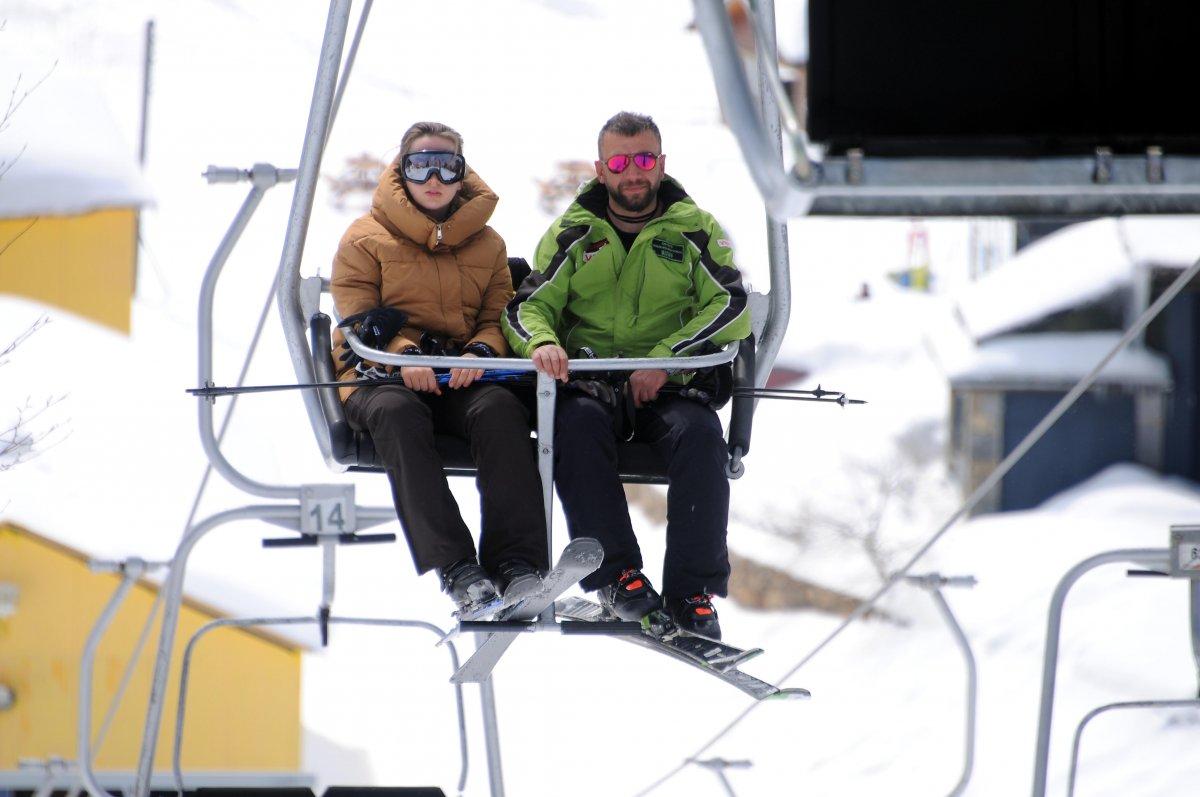 Kartepe Kayak Merkezi'nde sezon hala bitmedi