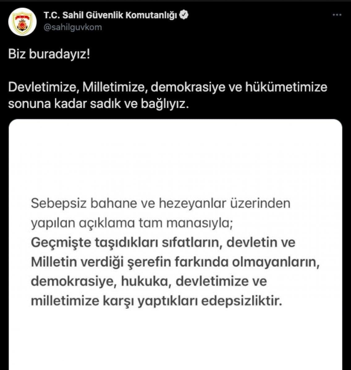 Amirallerin bildirisine karşı cevap: Biz buradayız