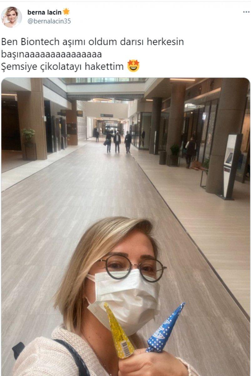 Berna Laçin koronavirüs aşısı oldu