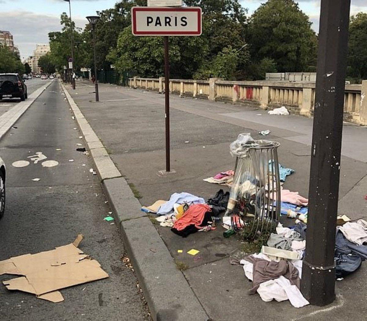Paris sokakları çöplerle doldu
