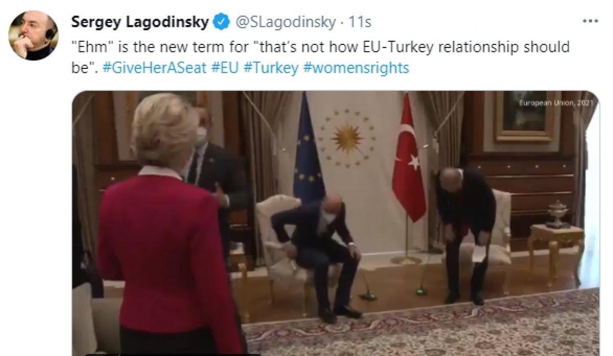 Ursula von der Leyen'den bana neden sandalye yok tepkisi