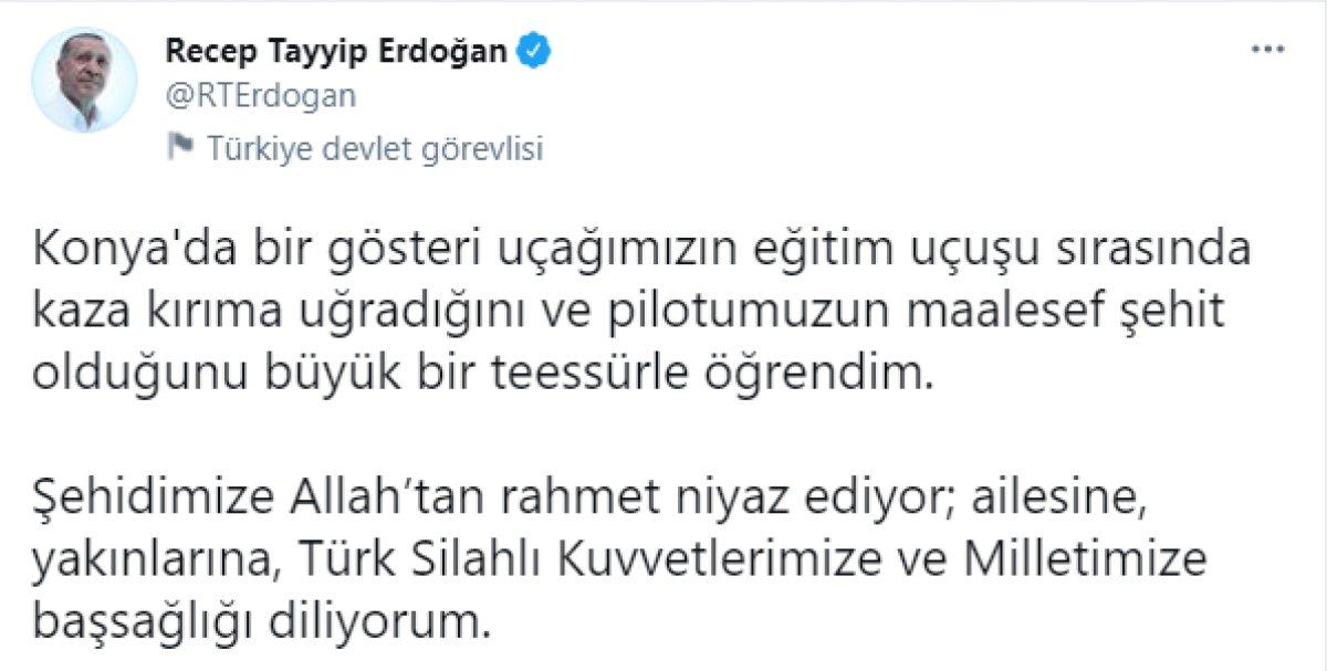 Konya'da askeri uçak düştü