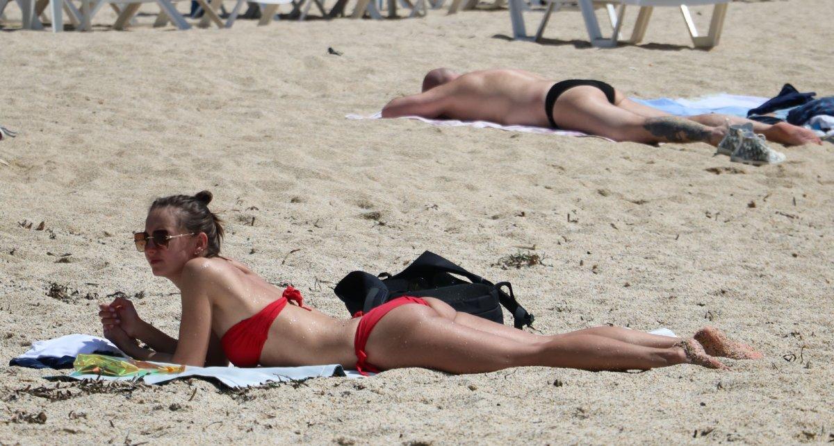 Alanya plajlarında yoğunluk