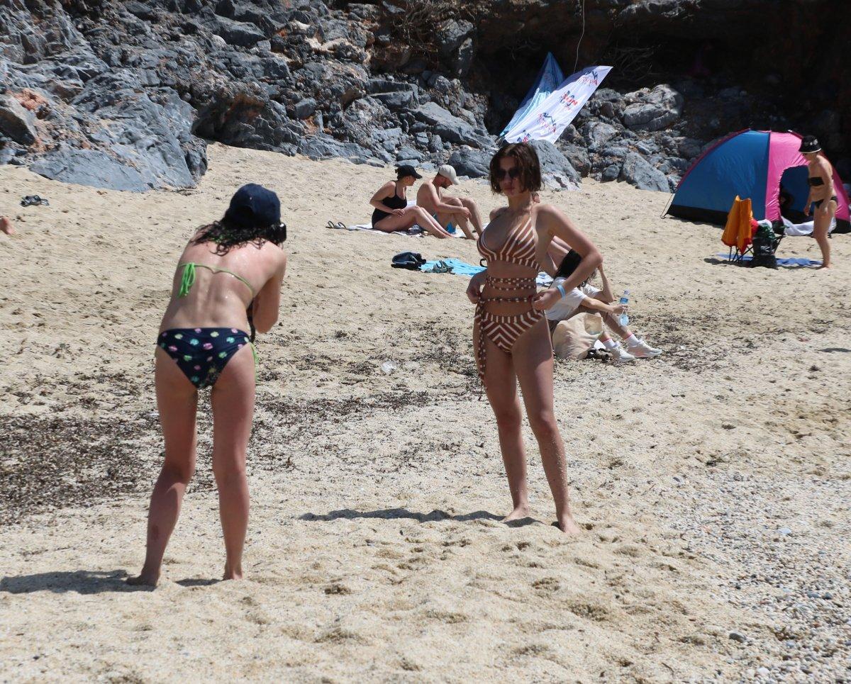 Alanya plajlarında yoğunluk