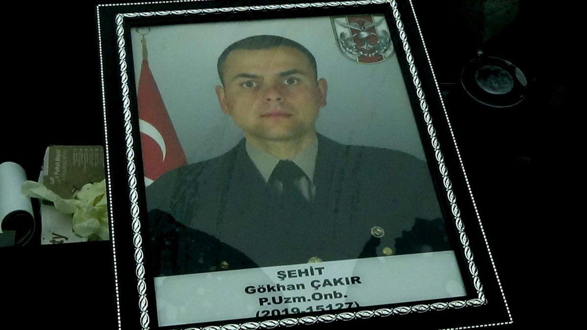 Şehit Gökhan Çakır'ın naaşı, baba ocağına götürüldü