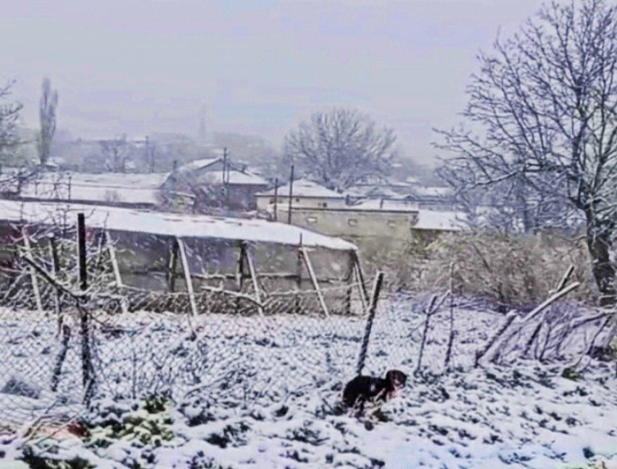 Edirne'de kar yağışı başladı