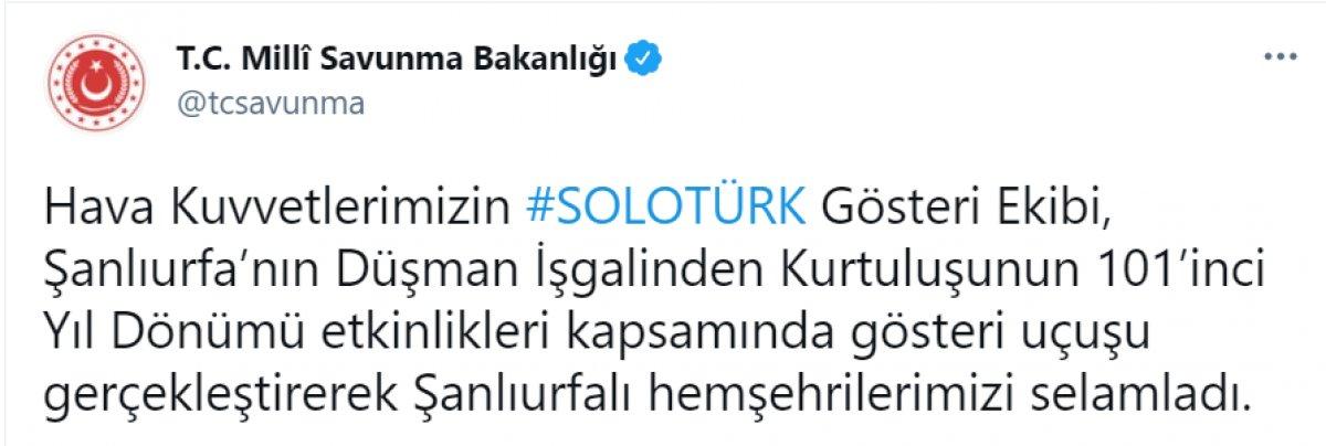 MSB’den SOLOTÜRK paylaşımı