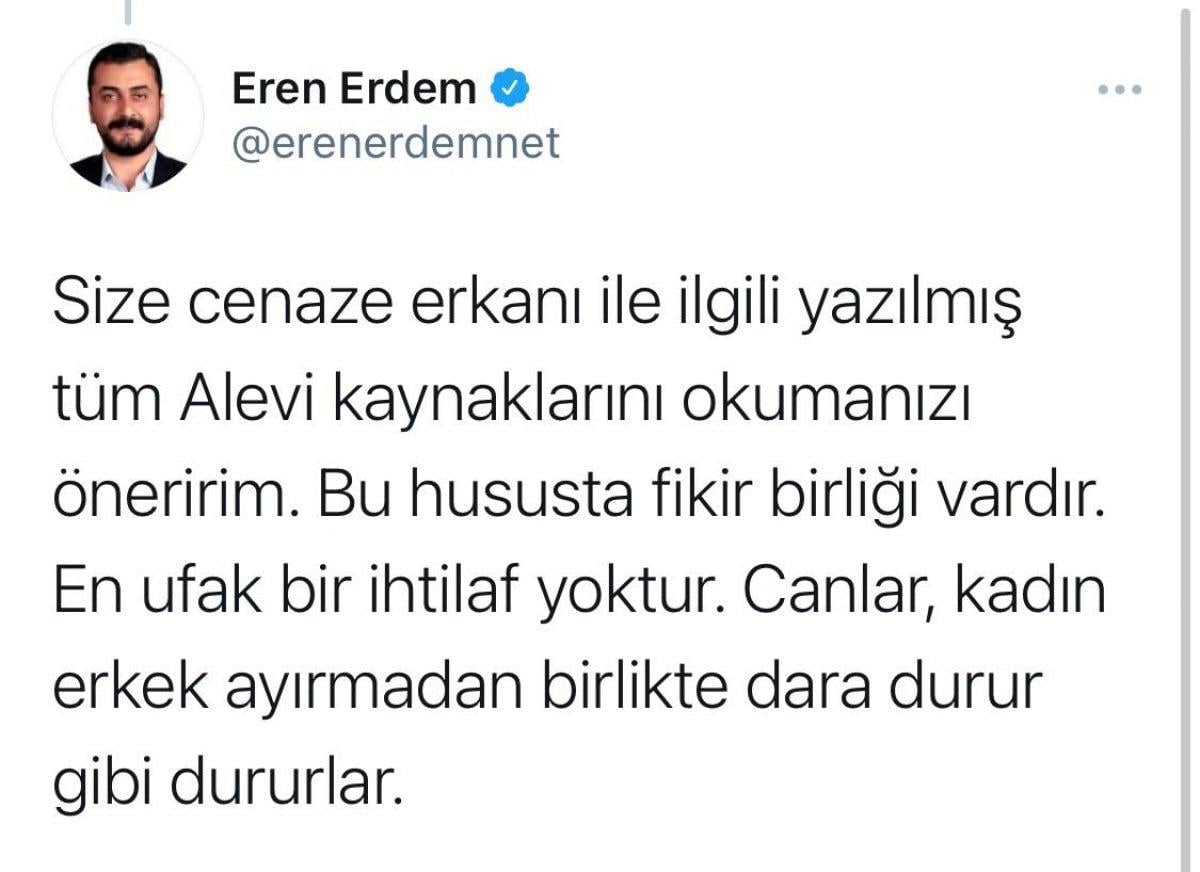 Eren Erdem'den Canan Kaftancıoğlu açıklaması: Alevilikte vardır