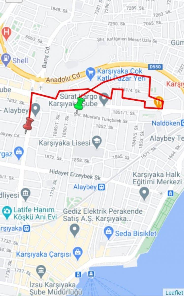 İzmir'de taksiyi kaçırdıktan sonra bir kişiye çarpan kadın yakalandı