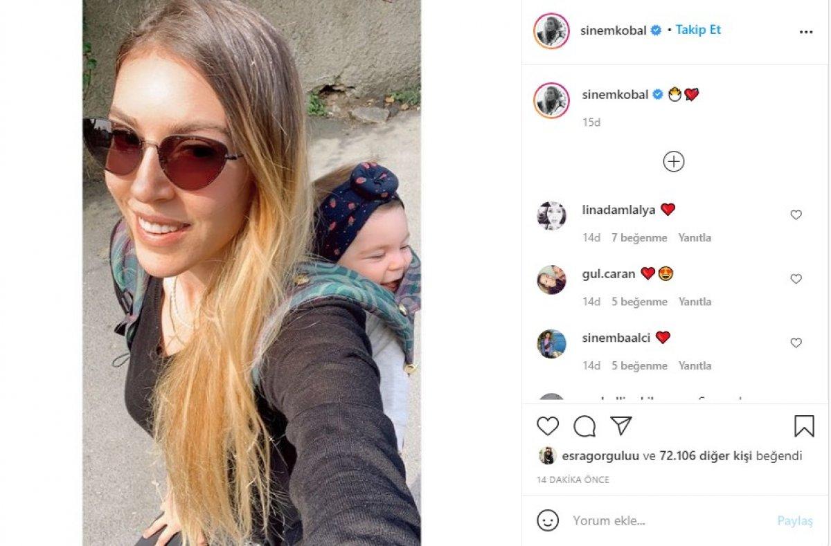 Sinem Kobal kızı Lalin'in yüzünü gösterdi