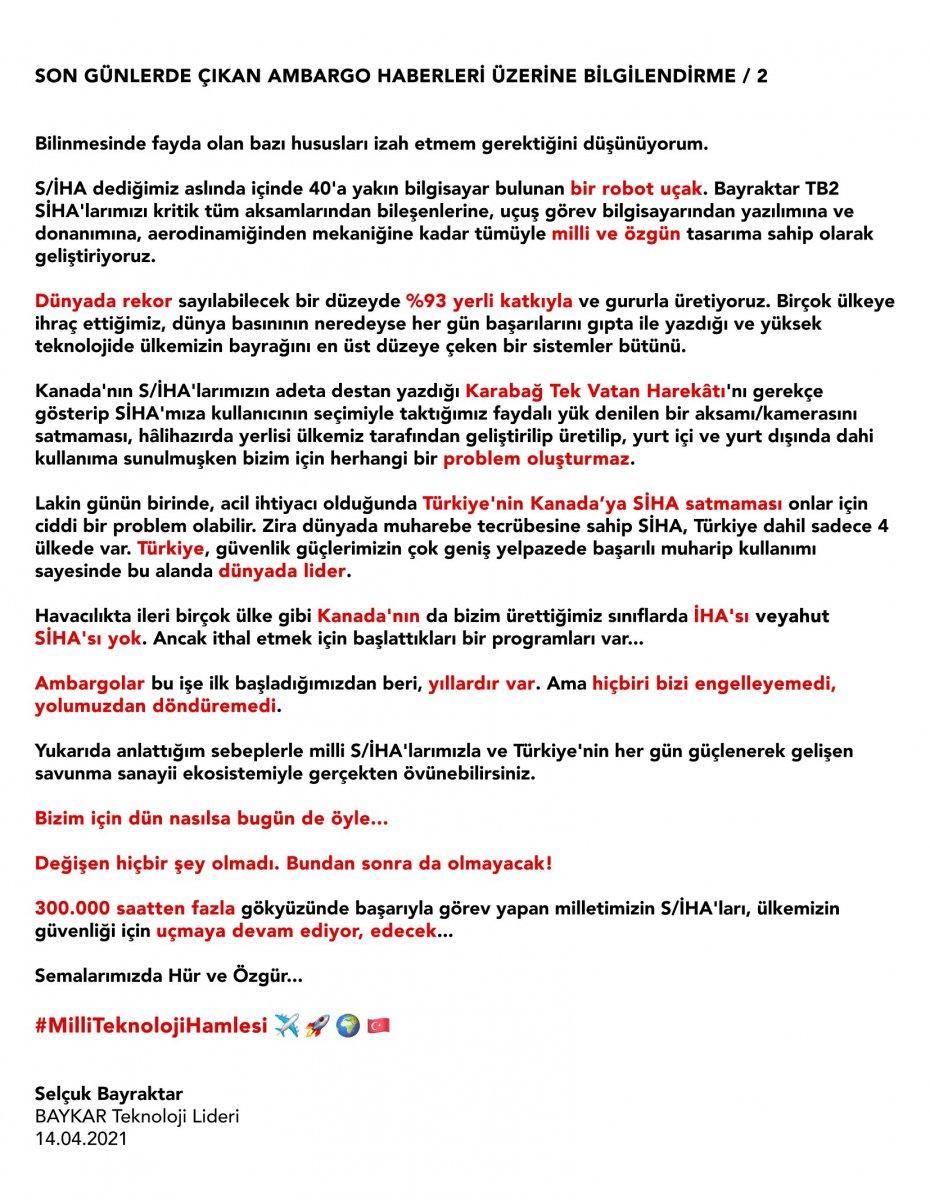 Selçuk Bayraktar: Değişen bir şey olmadı, 6 ay sonra da olmayacak