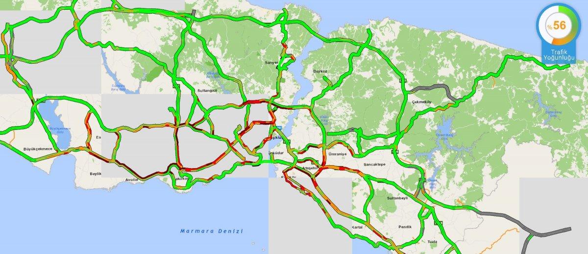 İstanbul'da kısıtlama öncesinde trafik yoğunluğu