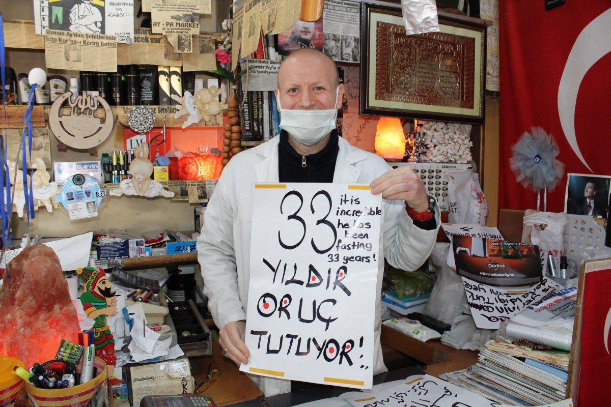 Kocaelili esnaf 33 yıldır oruç tutuyor
