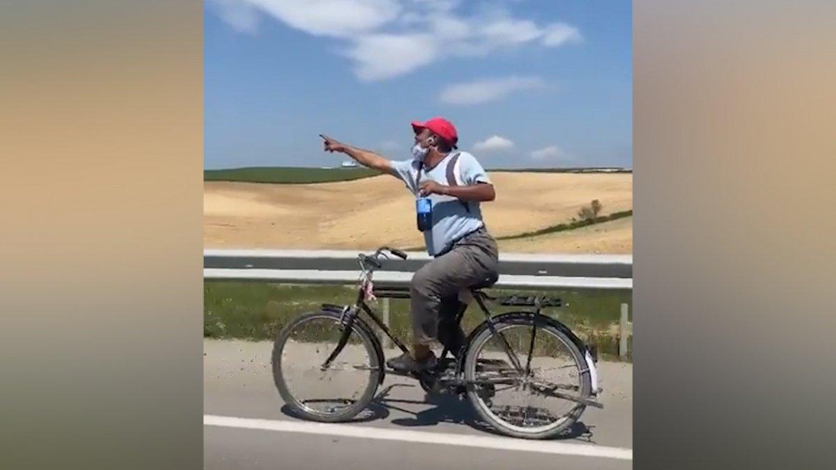 Kolası ile bisiklet üzerinde kopan Adanalı