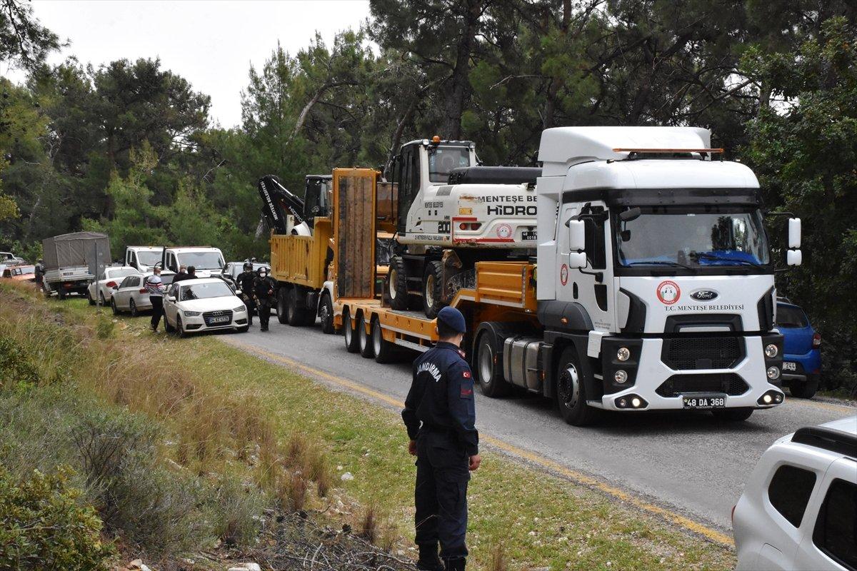 Muğla'da kaçak yapıların yıkımı sırasında arbede çıktı