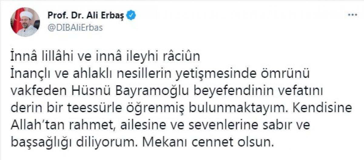 Bediüzzaman'ın talebesi Hüsnü Bayramoğlu, hayatını kaybetti