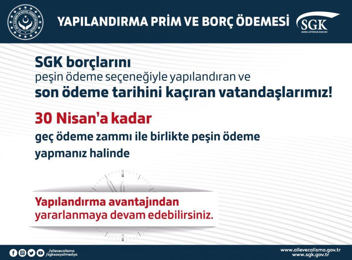 SGK yapılandırması bozulanlar için çağrı yaptı.