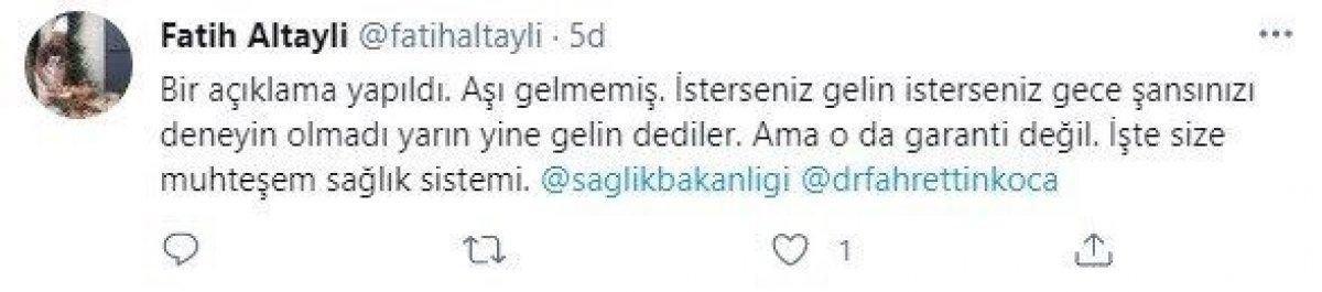 Fatih Altaylı koronavirüs aşısı oldu