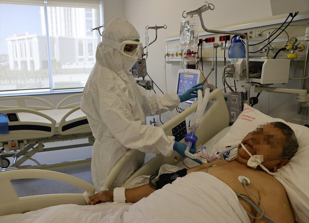 Ankara Şehir Hastanesi'nin koronavirüs yoğun bakım ünitesinde tedaviler sürüyor