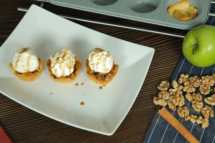 Böylesini hiç denemediniz: Baklava çanağında elma