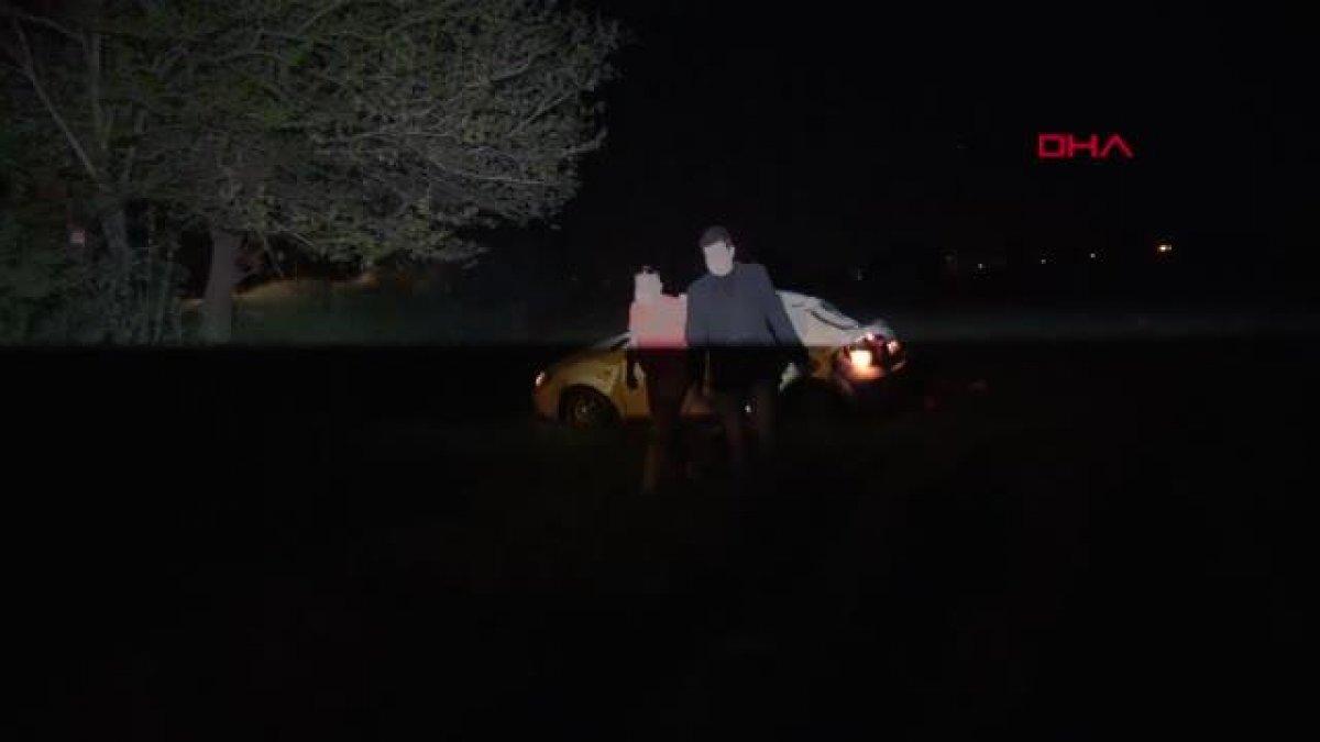 Antalya'da kontrolden çıkan otomobil takla attı